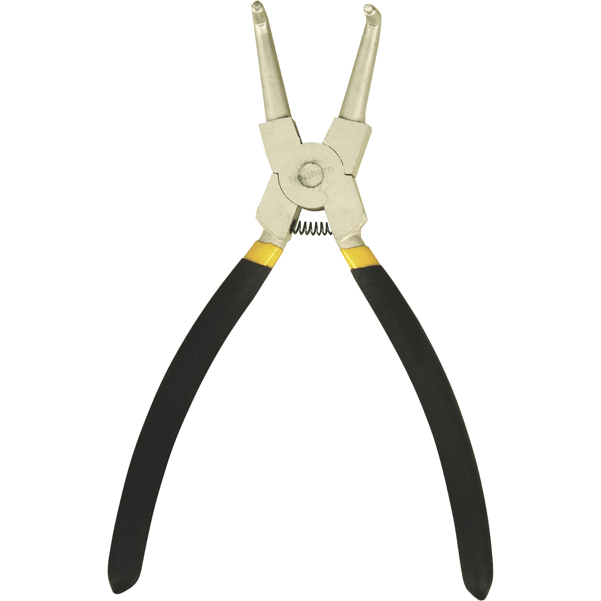 Klutch Internal Snap Ring Pliers,7in., 90° Tip, CR-V Steel, Spring-Loaded